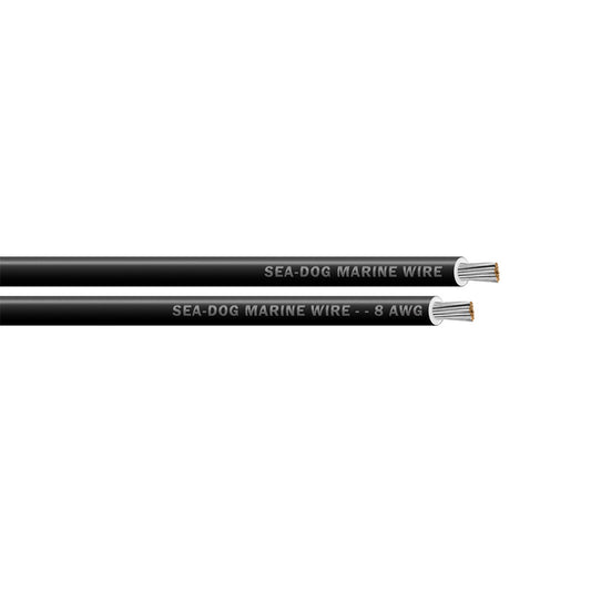 Sea-Dog 8 AWG Black Primary Wire - 25' [8008010]