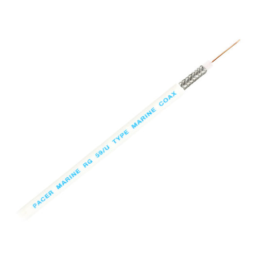 Pacer RG59UW Coax Cable - White - 200' [MRG59UW-200]