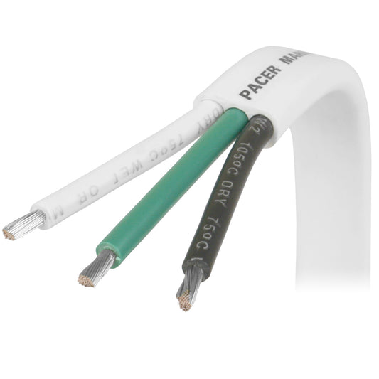 Pacer 14/3 AWG Triplex Cable - Black/Green/White - 100  [W14/3-100]