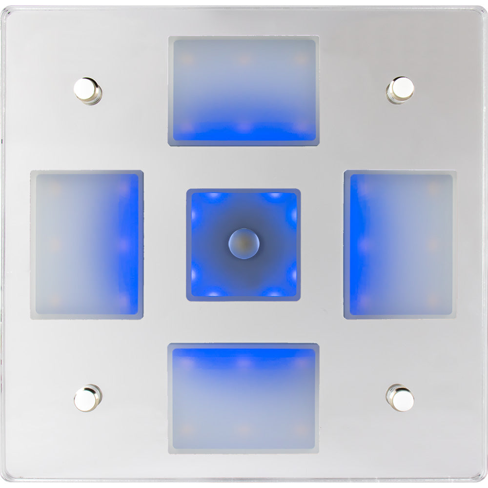 Sea-Dog Square LED Mirror Light w/On/Off Dimmer - White  Blue [401840-3]